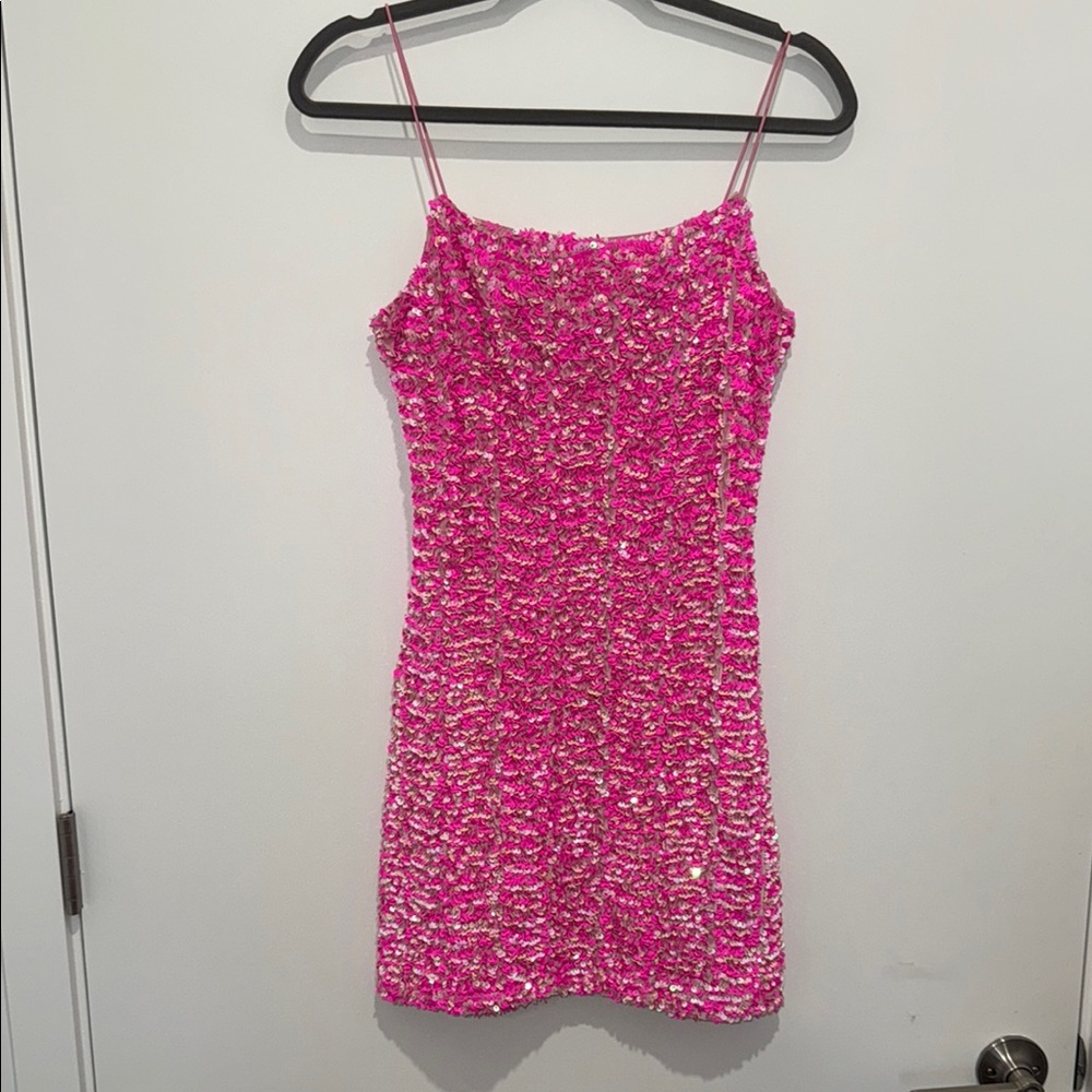 Pink Sequin Thirty Thirty Dress medium